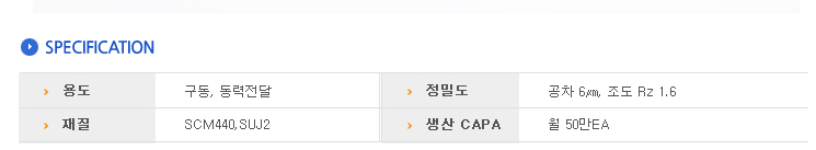 SPOOL 계통 제품 정보